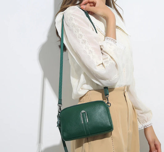 Small soft leather phone bag - Green - Sav's Store