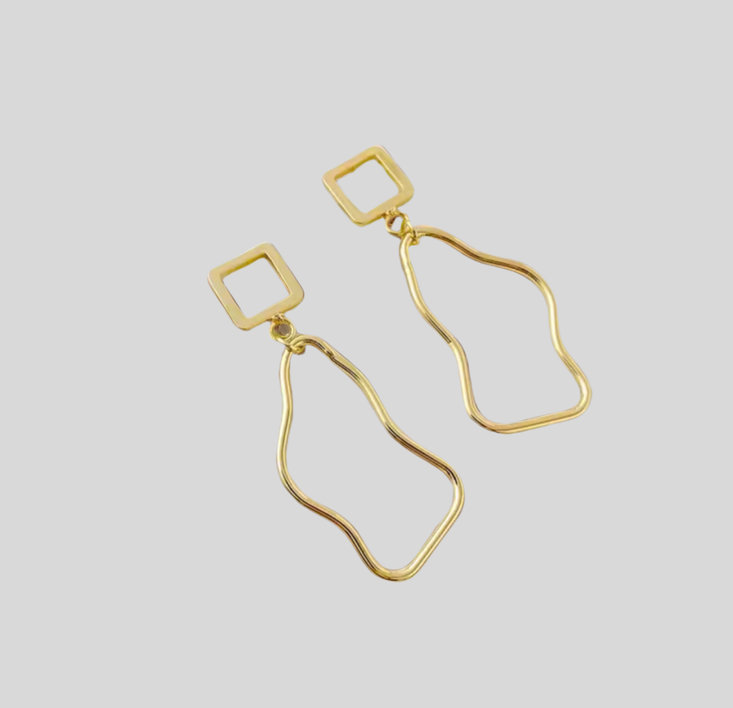 Asymmetric Fashion Gold Earrings - Sav's Store