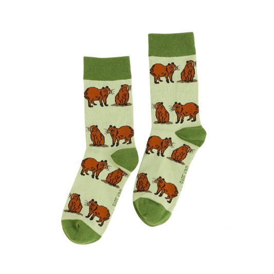 Save the Green Capybara Bamboo Socks - Sav's Store