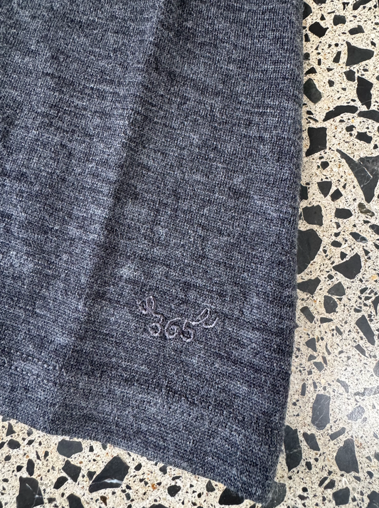 Men's 1/4 Zip Top - 100% Merino Wool, Slate Grey - Sav's Store