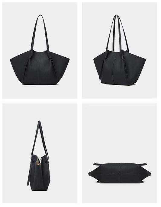 Lux Leather Bag - Black - Sav's Store