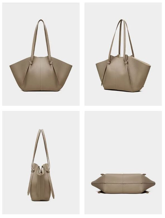 Lux Leather Bag - Khaki - Sav's Store