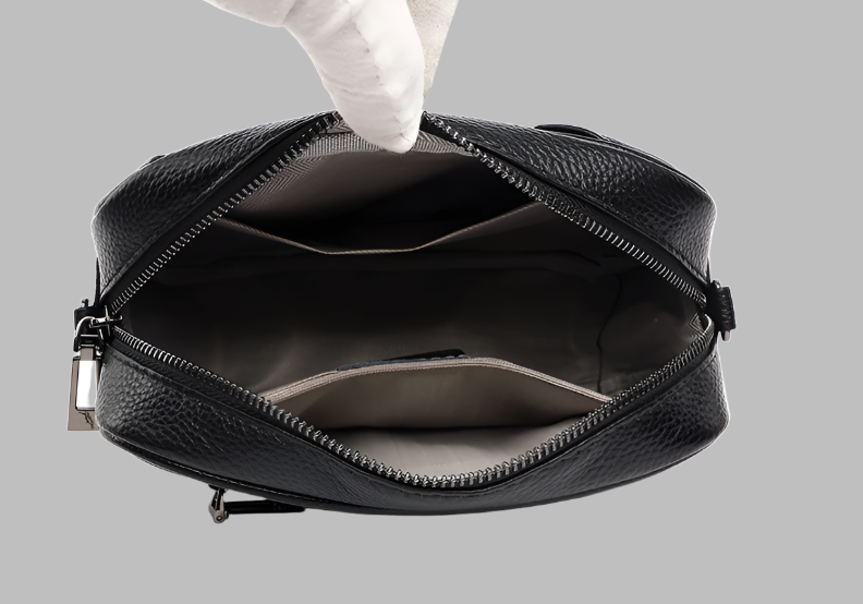 Black Crossbody Camera Bag - inside