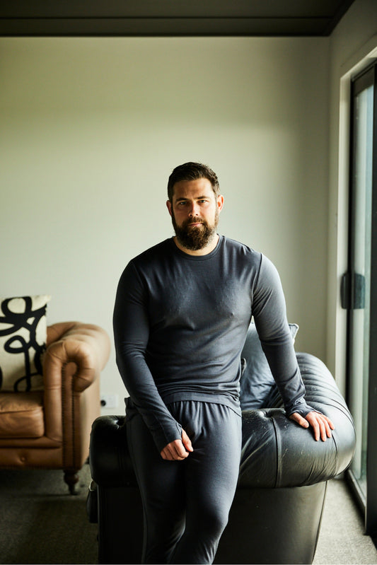 Men's OG Long Sleeve - 100% Merino Wool, Slate Grey - Sav's Store