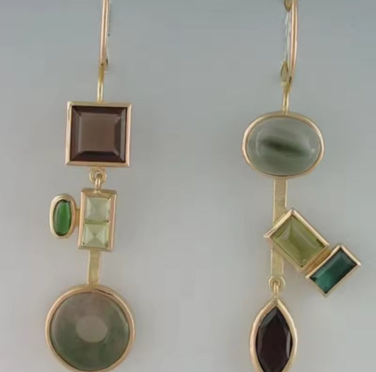 Geometric Drop Fashion Earrings - Sav's Store
