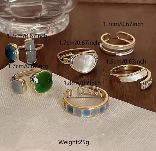 Ajustable Band Fashion Rings Set - Sav's Store
