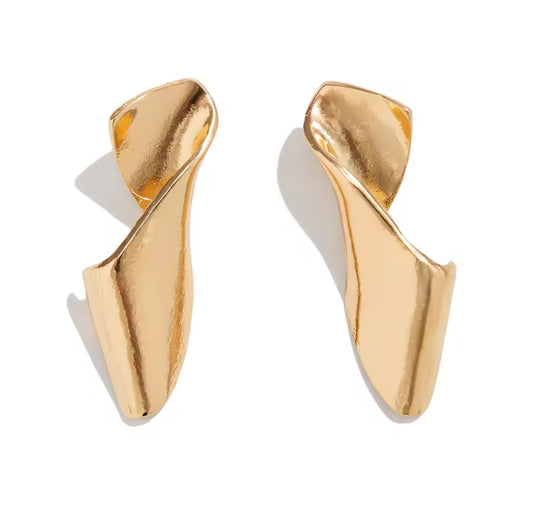 Contemporary Gold Fashion Earrings - Sav's Store