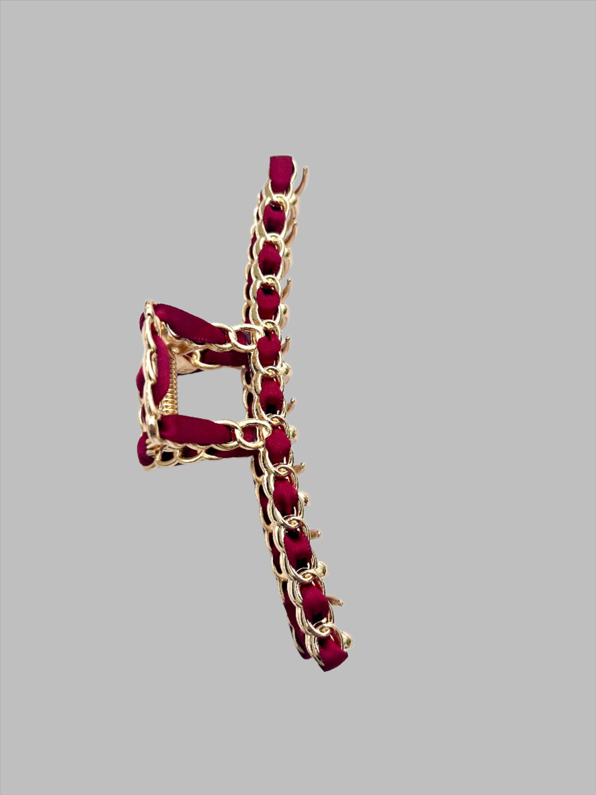 Large hair claw clip burgundy