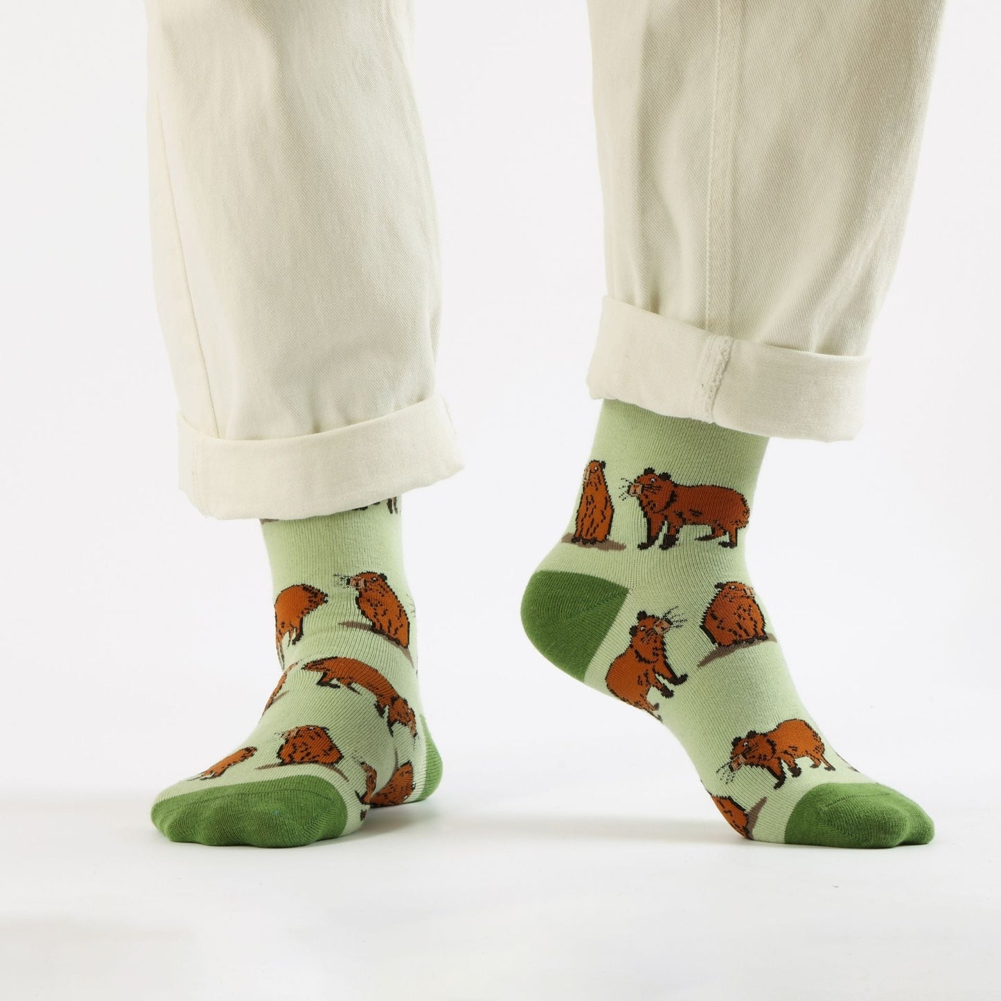 Save the Green Capybara Bamboo Socks - Sav's Store
