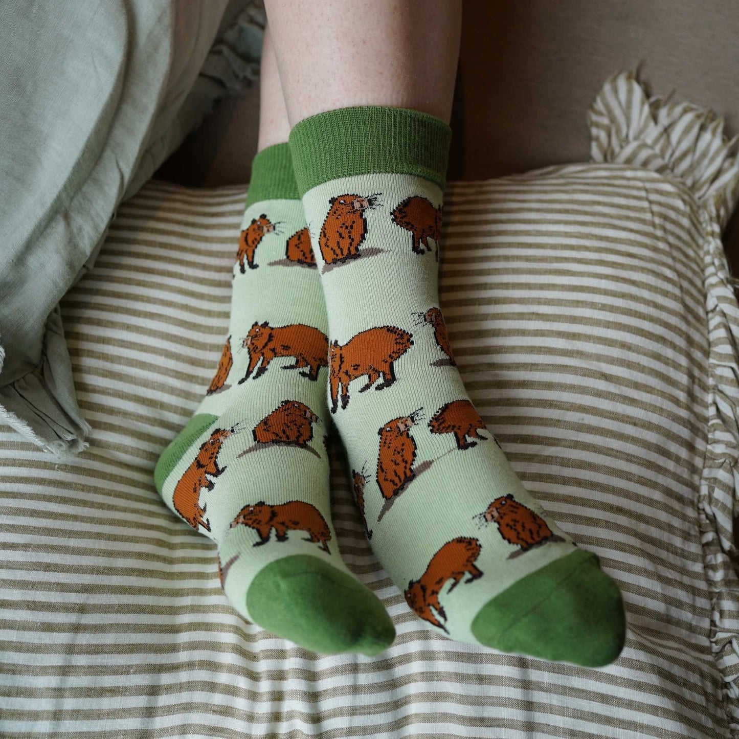 Save the Green Capybara Bamboo Socks - Sav's Store