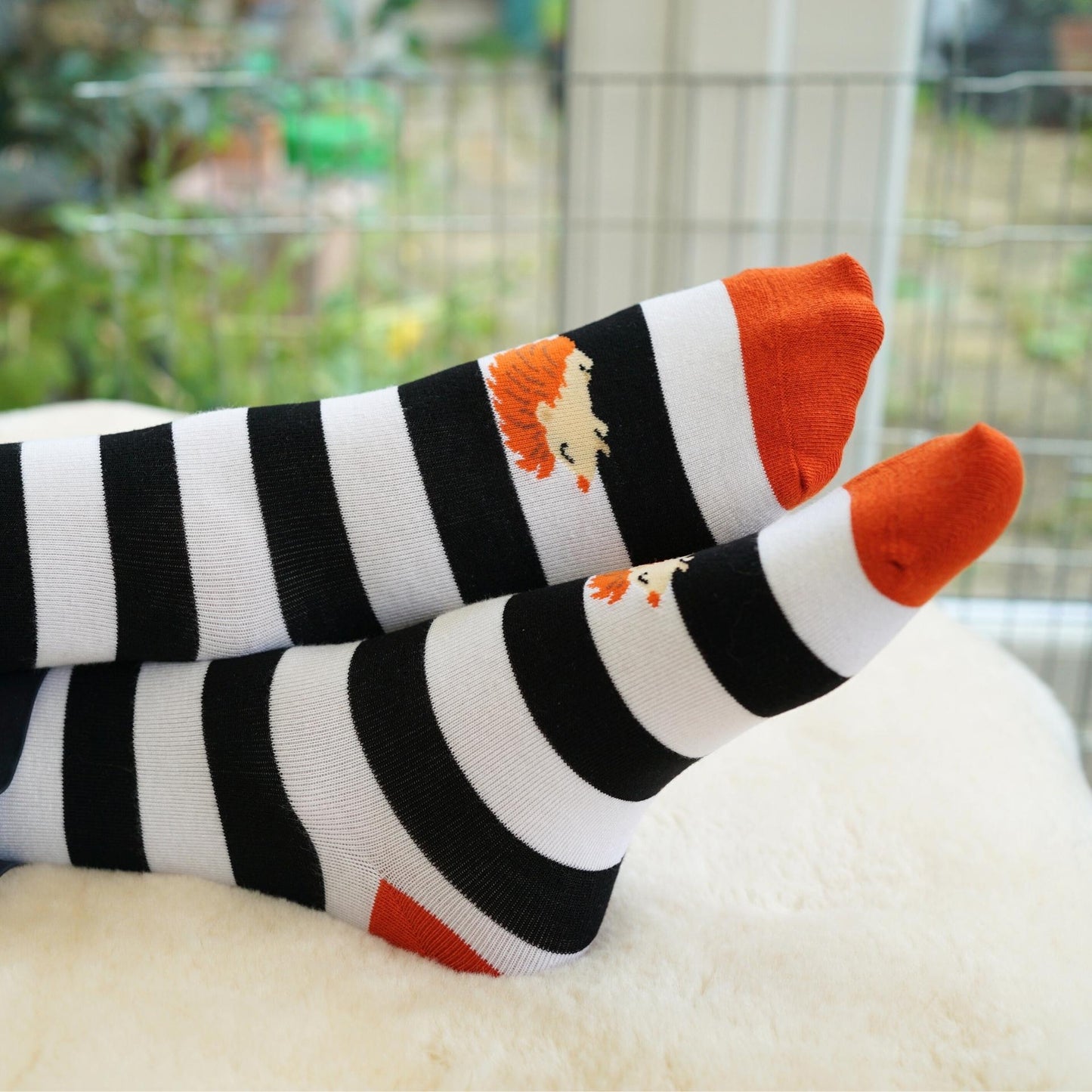 Save the Striped Hedgehog Bamboo Socks - Sav's Store