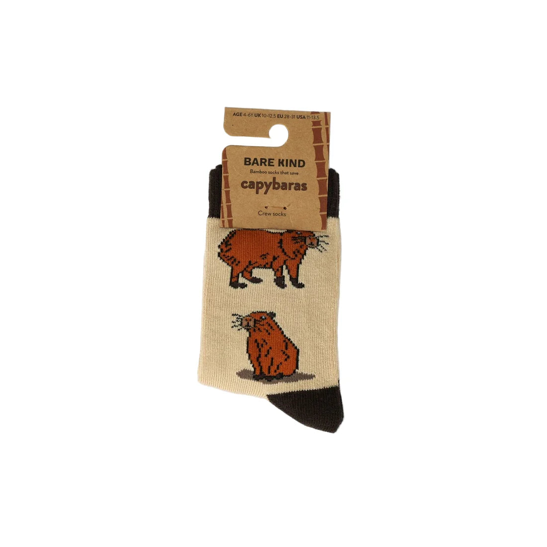 Save the Capybara Bamboo Socks for Kids - Sav's Store