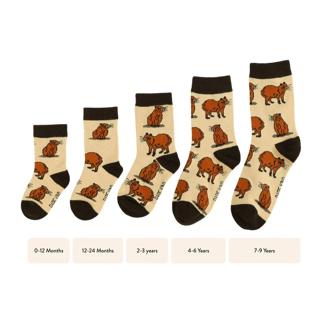 Save the Capybara Bamboo Socks for Kids - Sav's Store