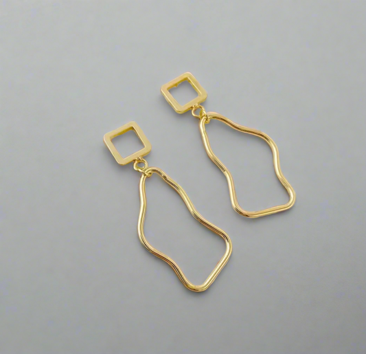 Asymmetric Fashion Gold Earrings - Sav's Store