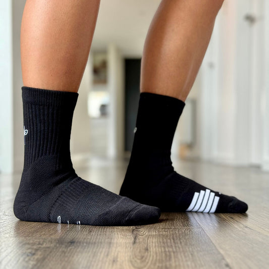 Organic Cotton Luxe Crew Sock - Stealth Black - Sav's Store