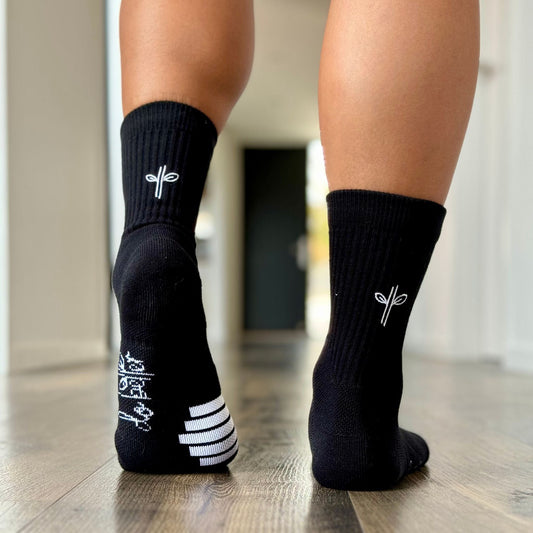 Organic Cotton Luxe Crew Sock - Stealth Black - Sav's Store