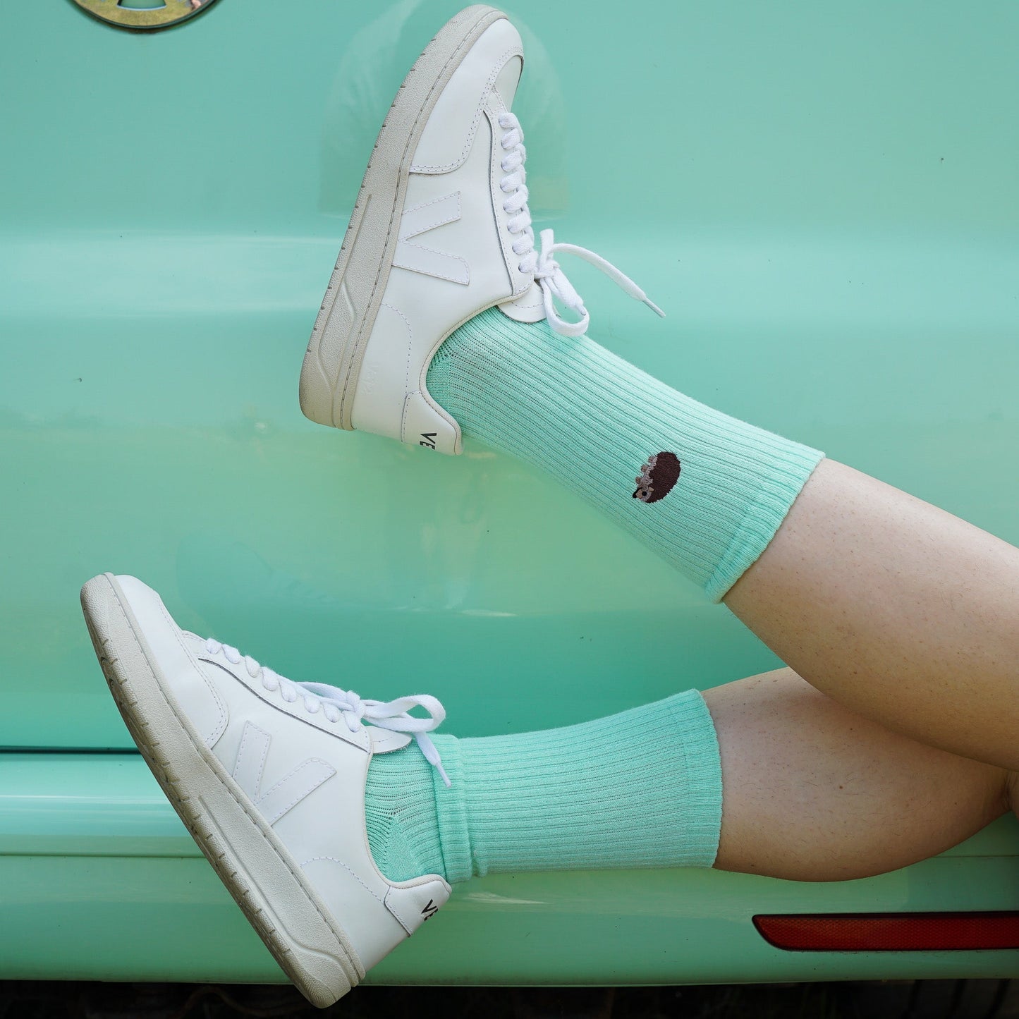 Save the Hedgehog Ribbed Bamboo Socks - Sav's Store