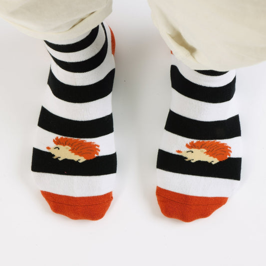 Save the Striped Hedgehog Bamboo Socks - Sav's Store