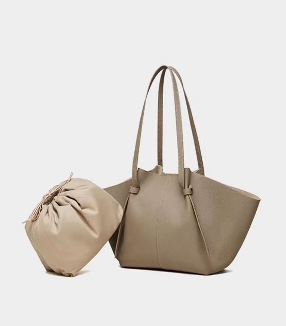 Lux Leather Bag - Khaki - Sav's Store