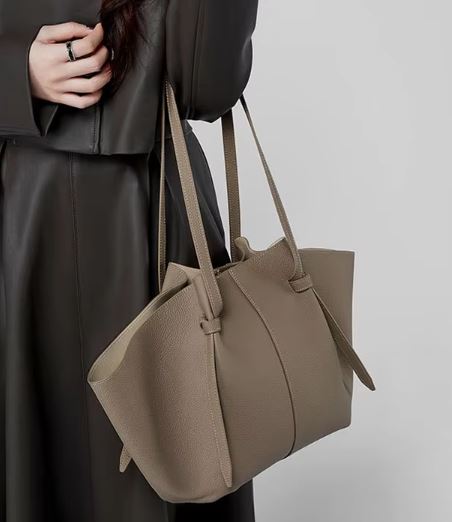 Lux Leather Bag - Khaki - Sav's Store