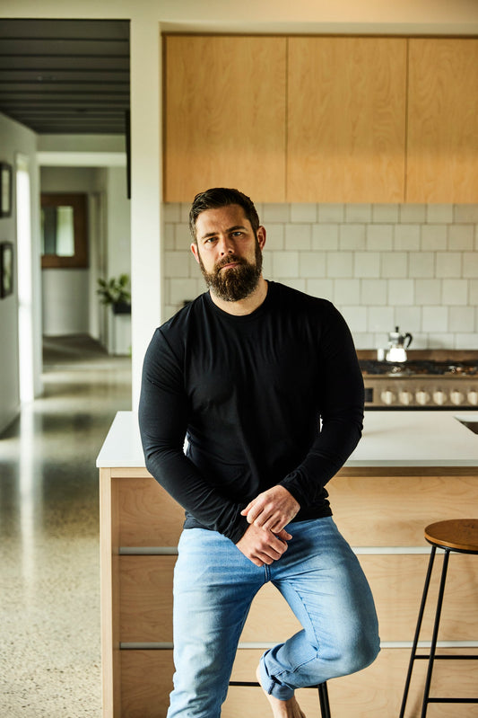 The Standard Long Sleeve - 100% Merino Wool, Black - Sav's Store