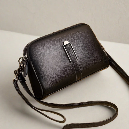 Small soft leather camera bag - Black (Pre-sale) - Sav's Store