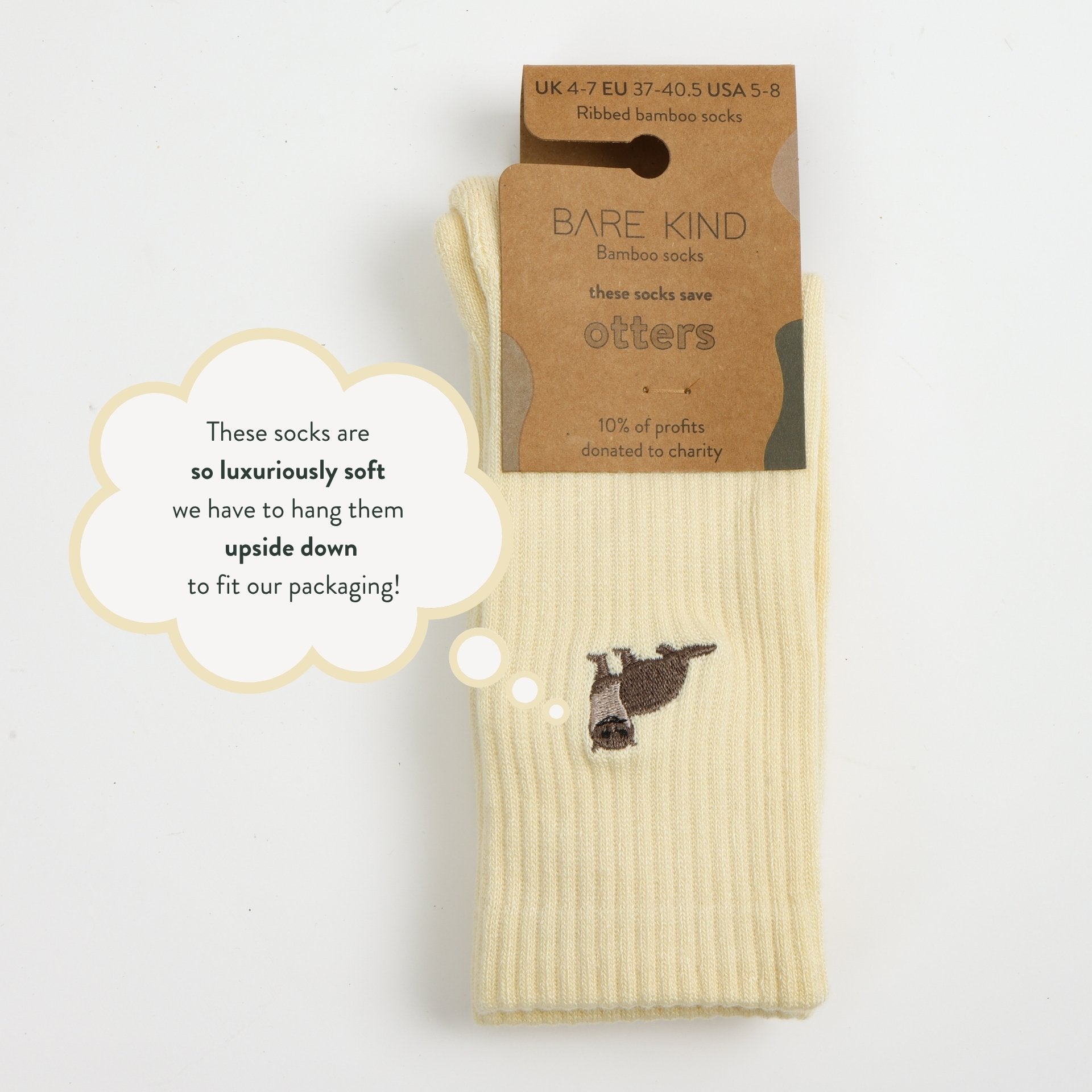Save the Otter Ribbed Bamboo Socks - Sav's Store
