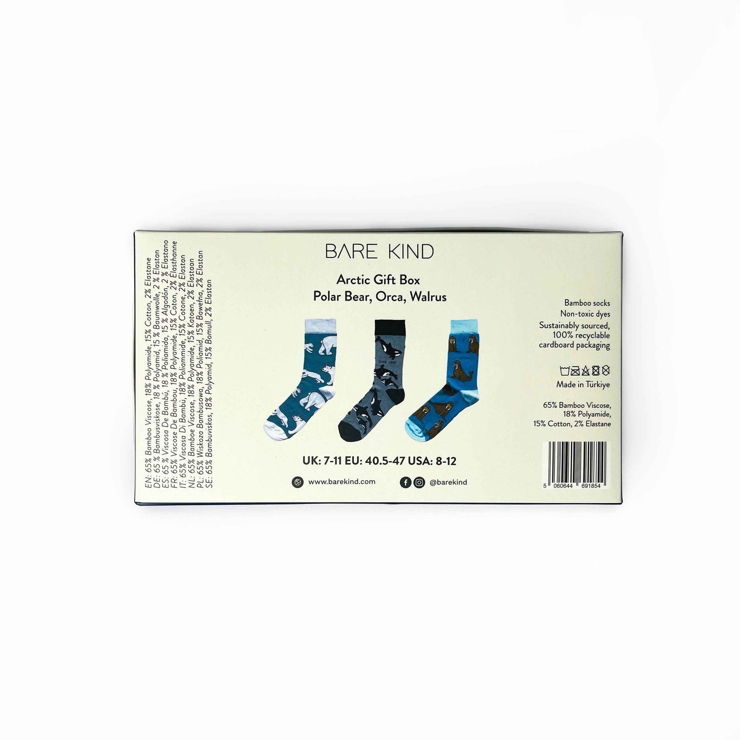 Arctic Animals Bamboo Socks Gift Box of 3 - Sav's Store