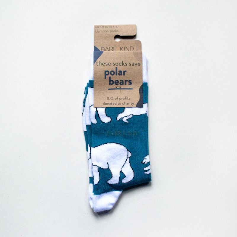 Save the Polar Bears Bamboo Socks - Sav's Store