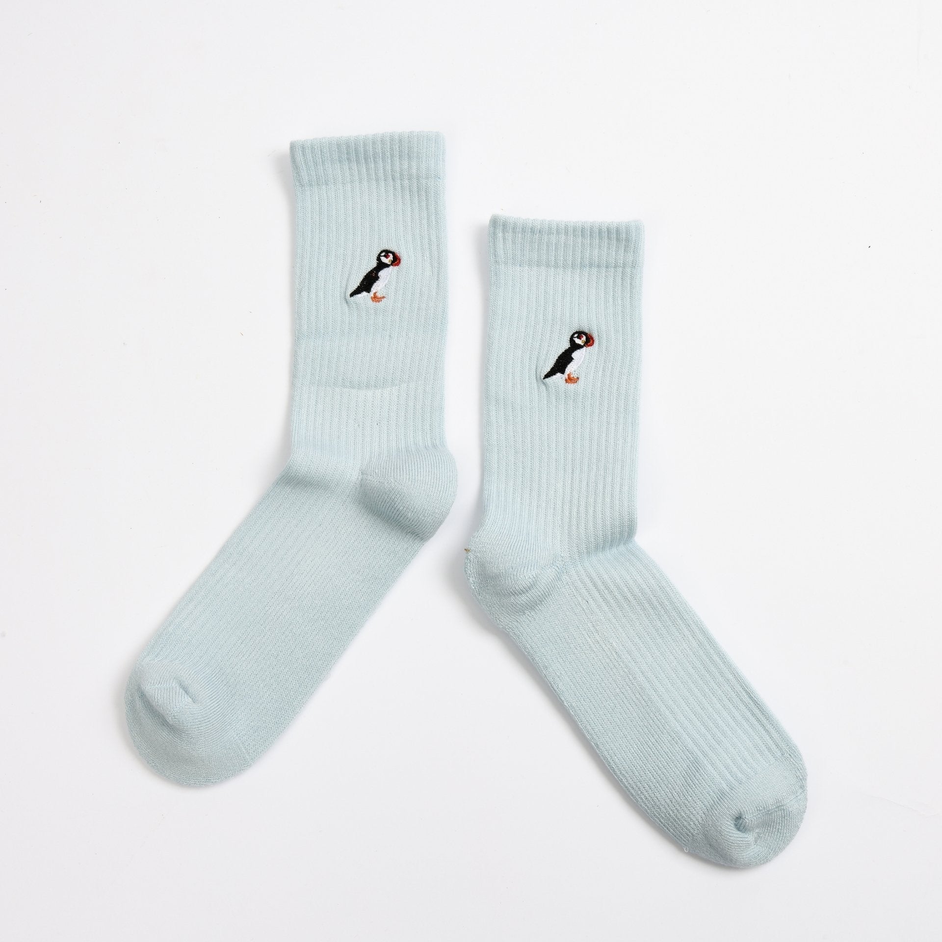 Save the Puffin Ribbed Bamboo Socks - Sav's Store
