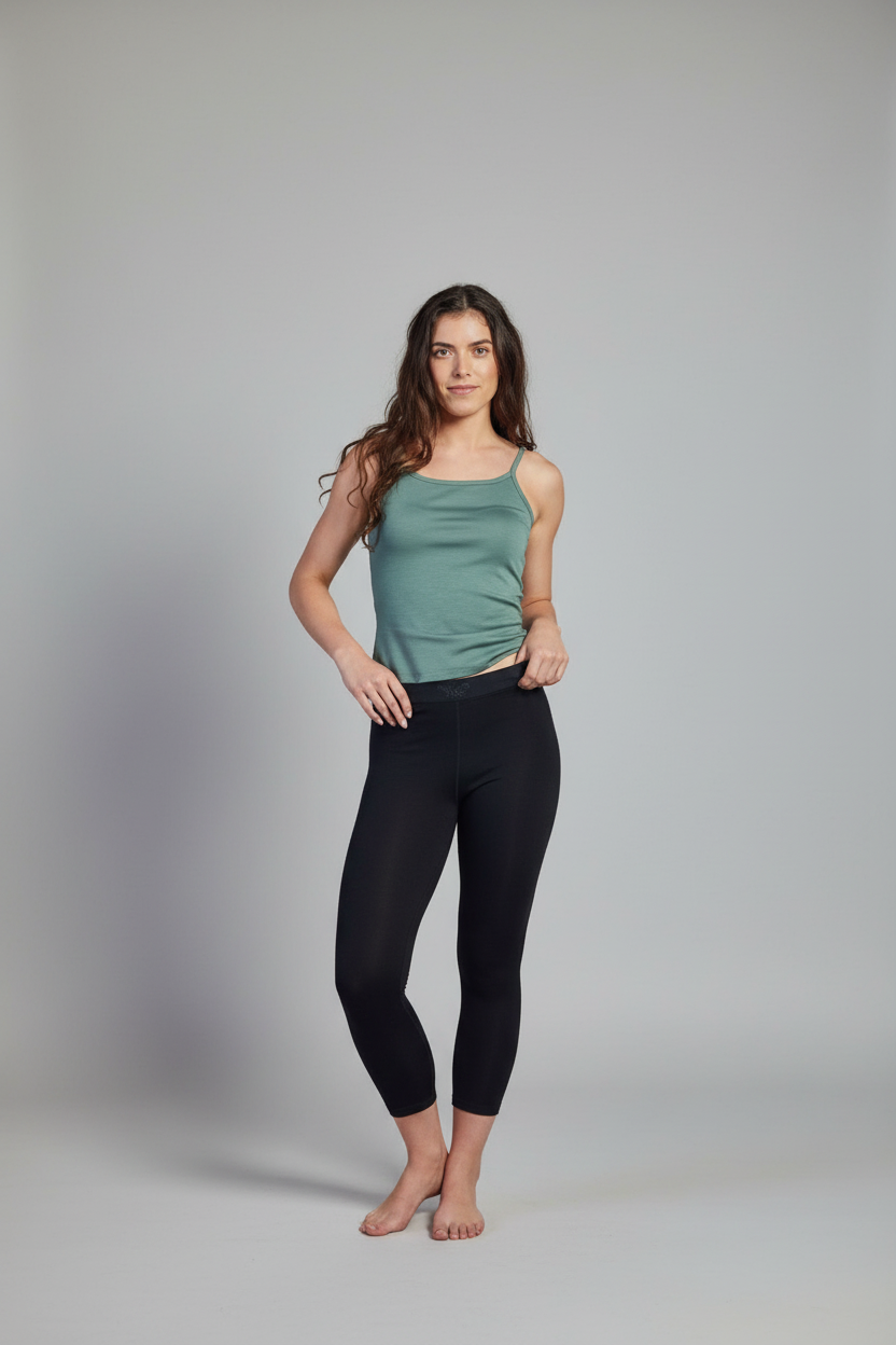 Women's Base Pant - 100% Merino Wool, Black - Sav's Store