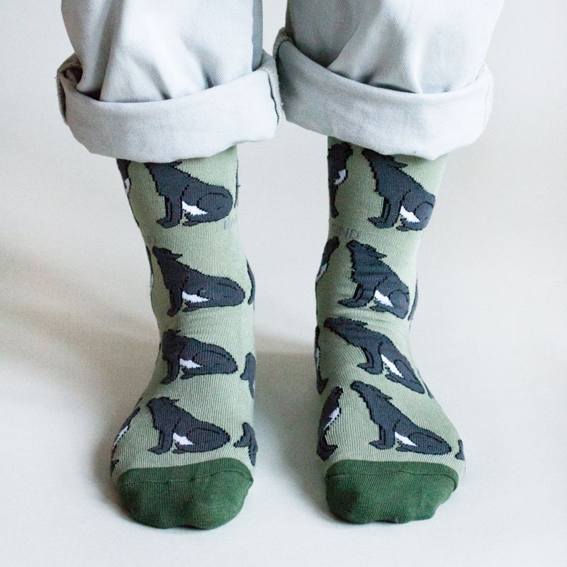 Save the Wolves Bamboo Socks - Sav's Store