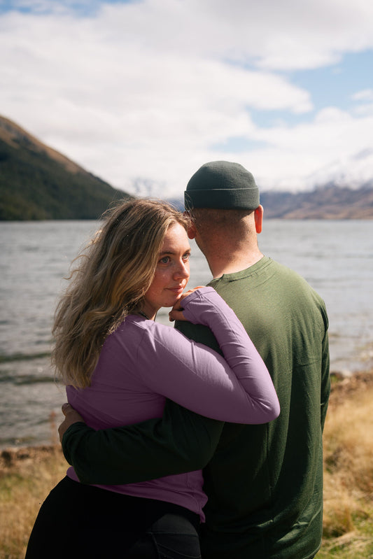 Women's OG Long Sleeve - 100% Merino Wool, Mauve - Sav's Store