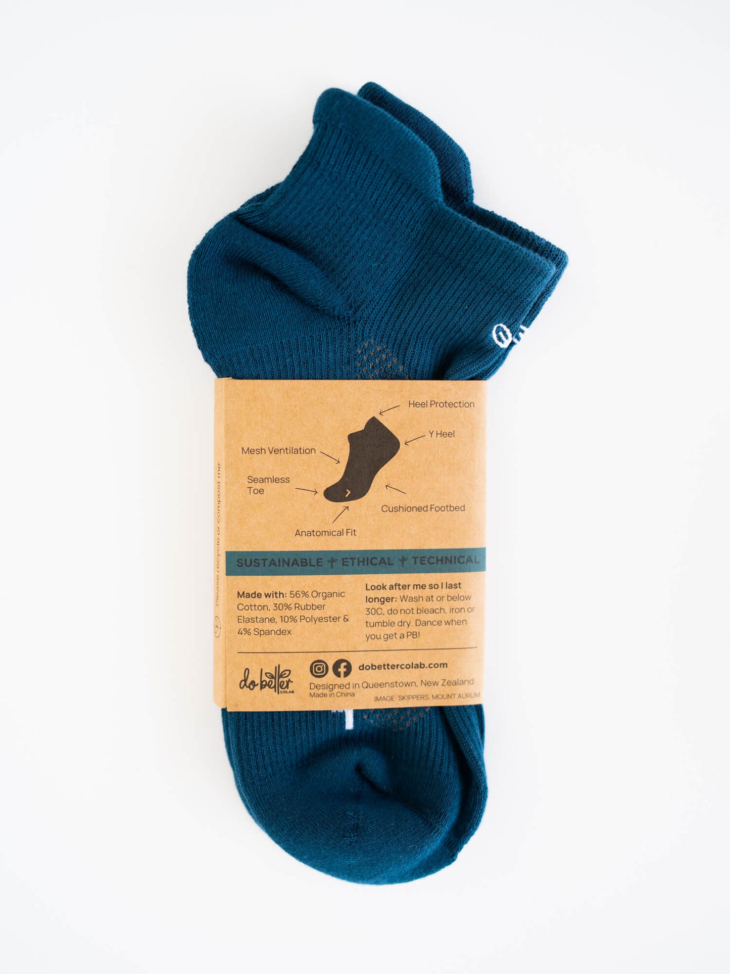 Organic Cotton Ankle Sock - Cobalt - Sav's Store