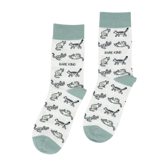 Save the Green Cat Bamboo Socks - Sav's Store