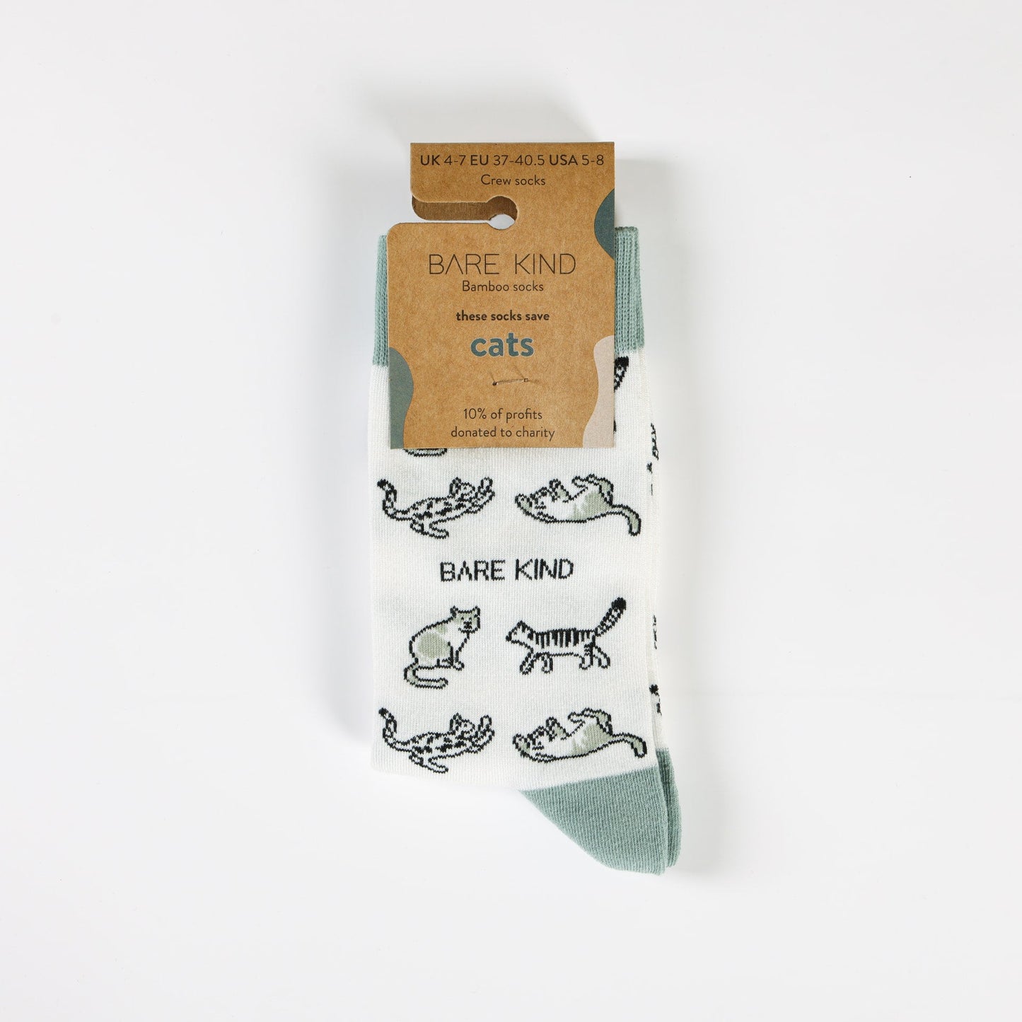 Save the Green Cat Bamboo Socks - Sav's Store