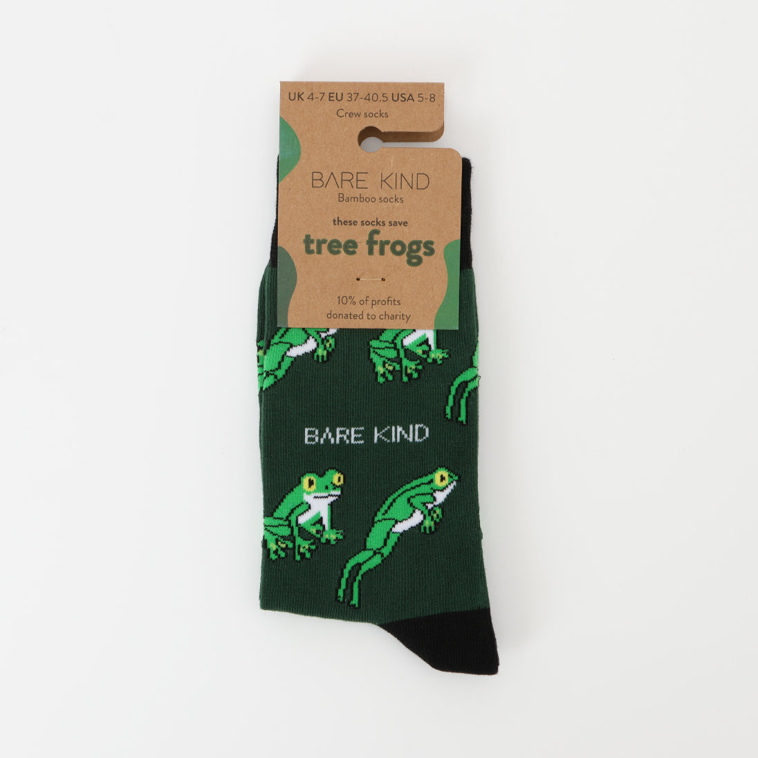 Save the Tree Frog Bamboo Socks - Sav's Store